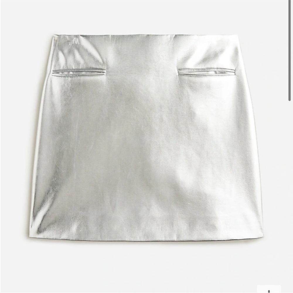 J Crew Silver Metallic Women's Skirt